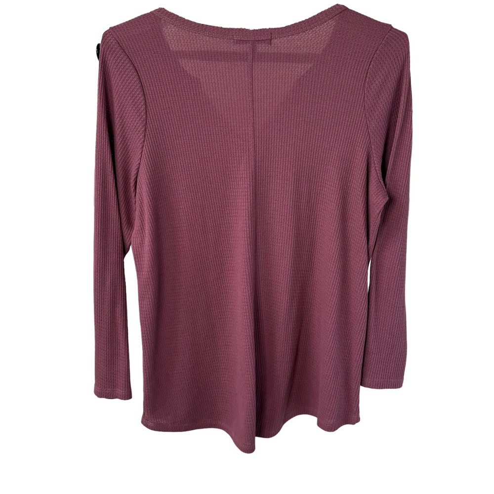 Torrid The Vinyl Icons Def Leppard Light Purple Pink Waffle Knit Long Sleeve Tee - Picture 2 of 9